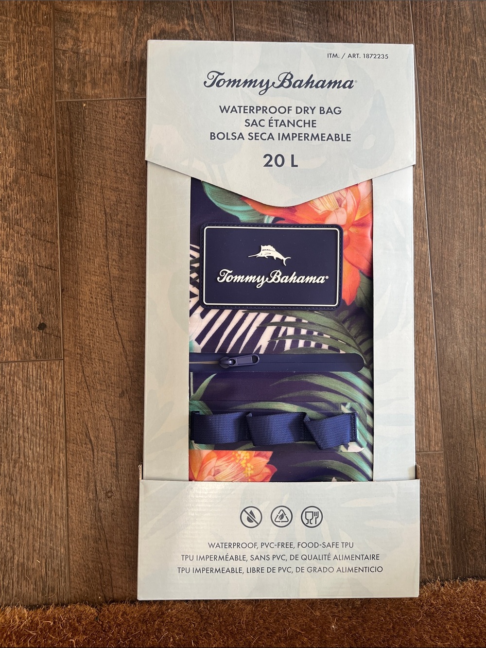 NEW Tommy Bahama Navy Tropical Floral Waterproof Dry Bag